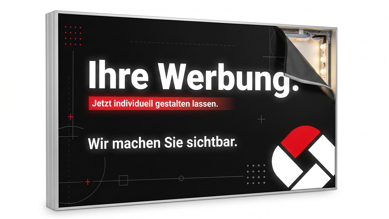 LED-Spannrahmen mit Textildruck
